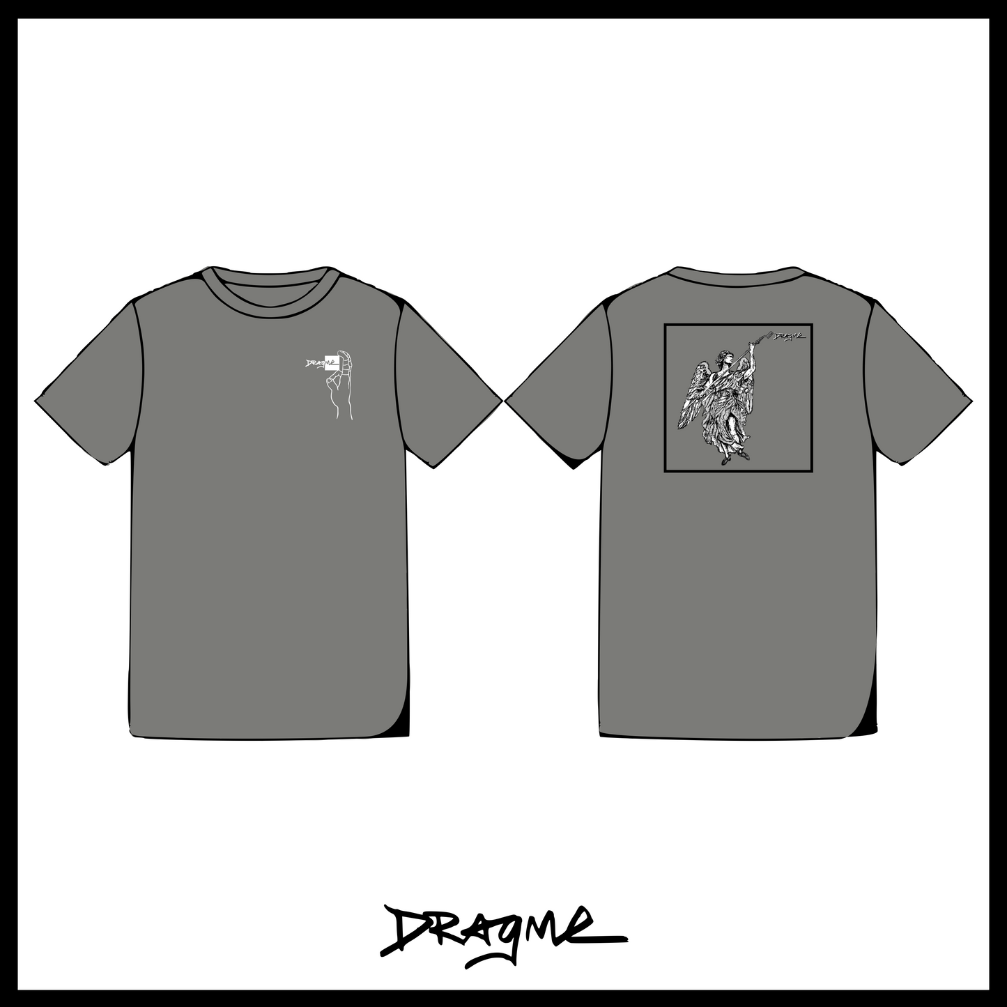Brush Angel T-Shirt - Granite