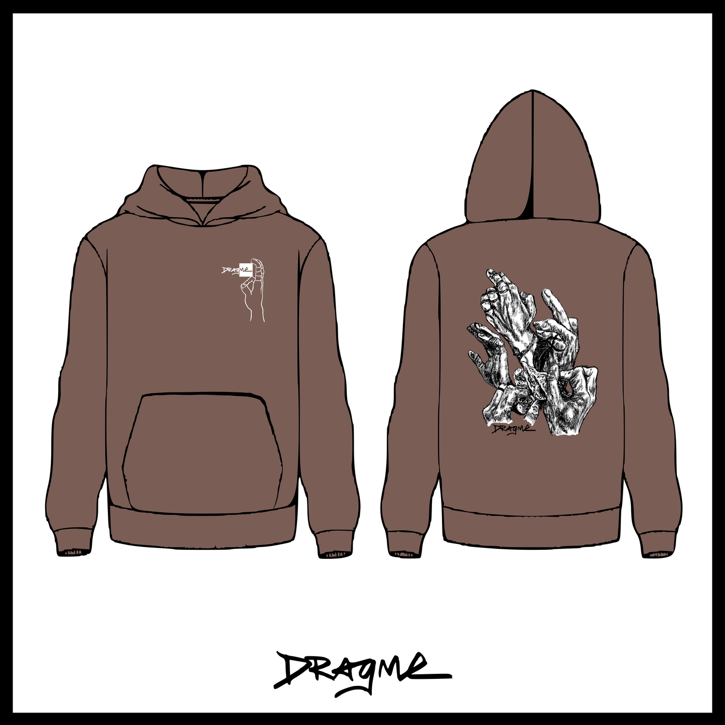 Aesthetic Tape Hoodie - Clay