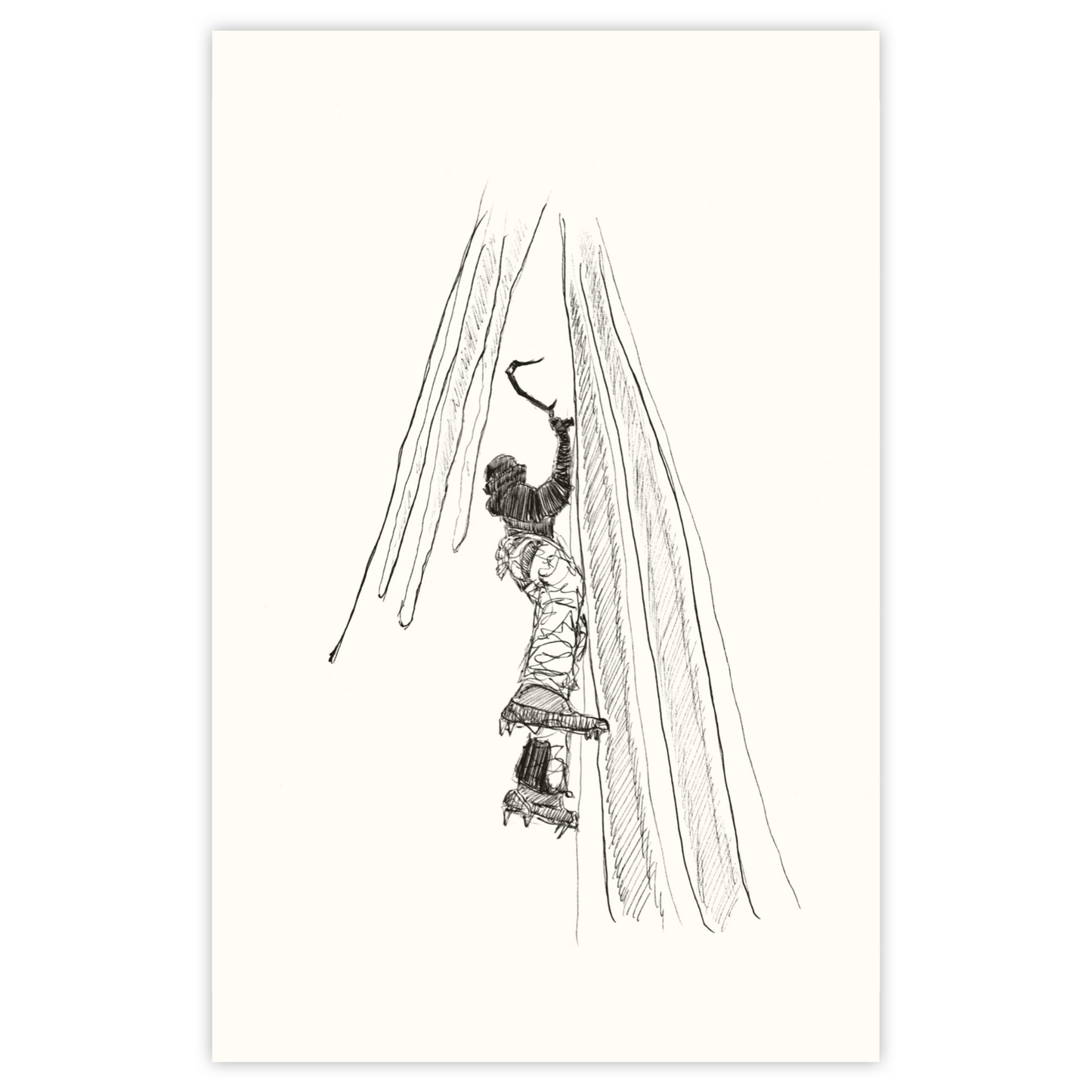 Ice Climbing 3 - Paper Print