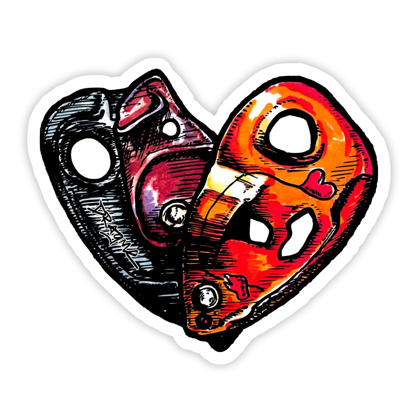 Open Heart Sticker
