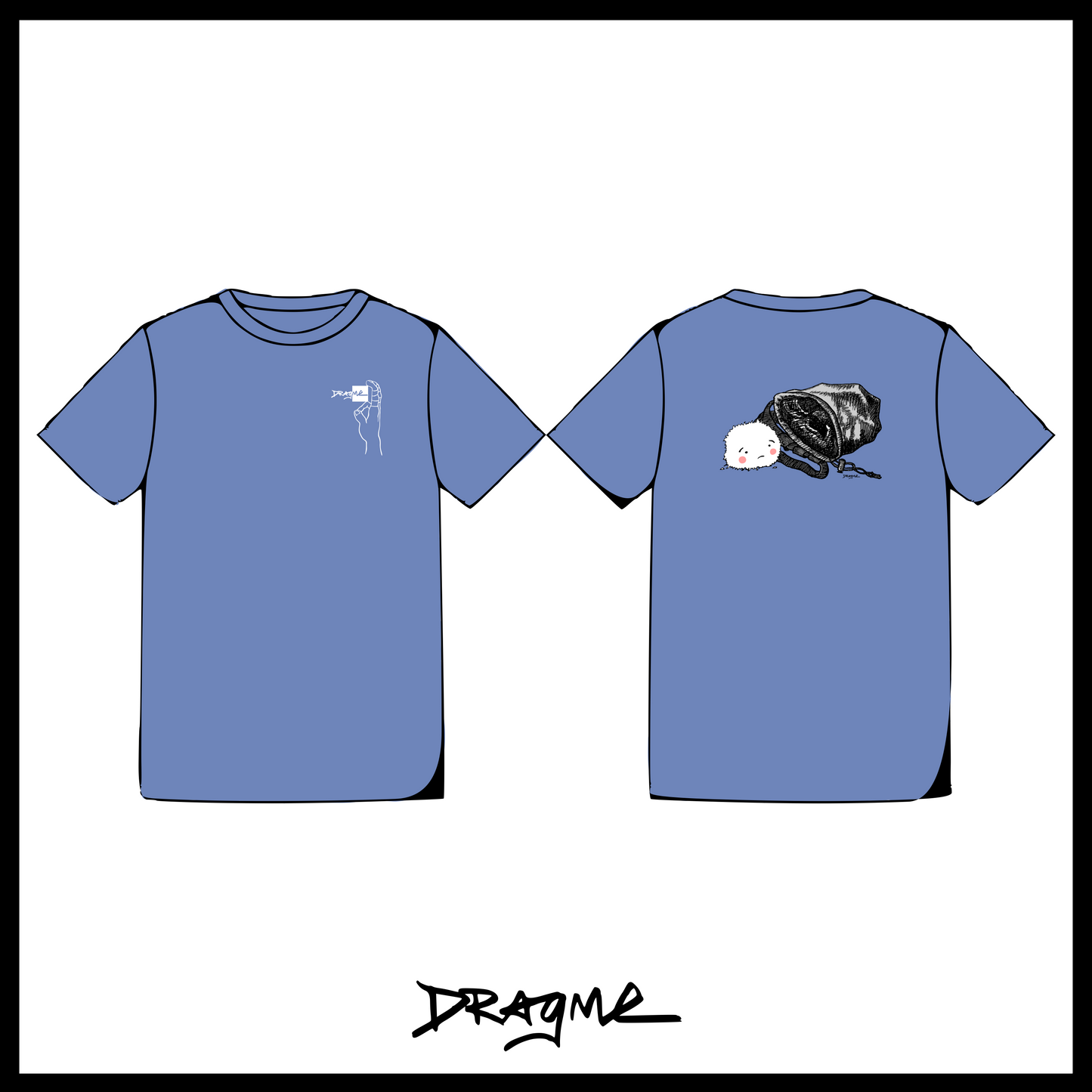 Spilled Chalk 01 T-Shirt - Mystic Blue