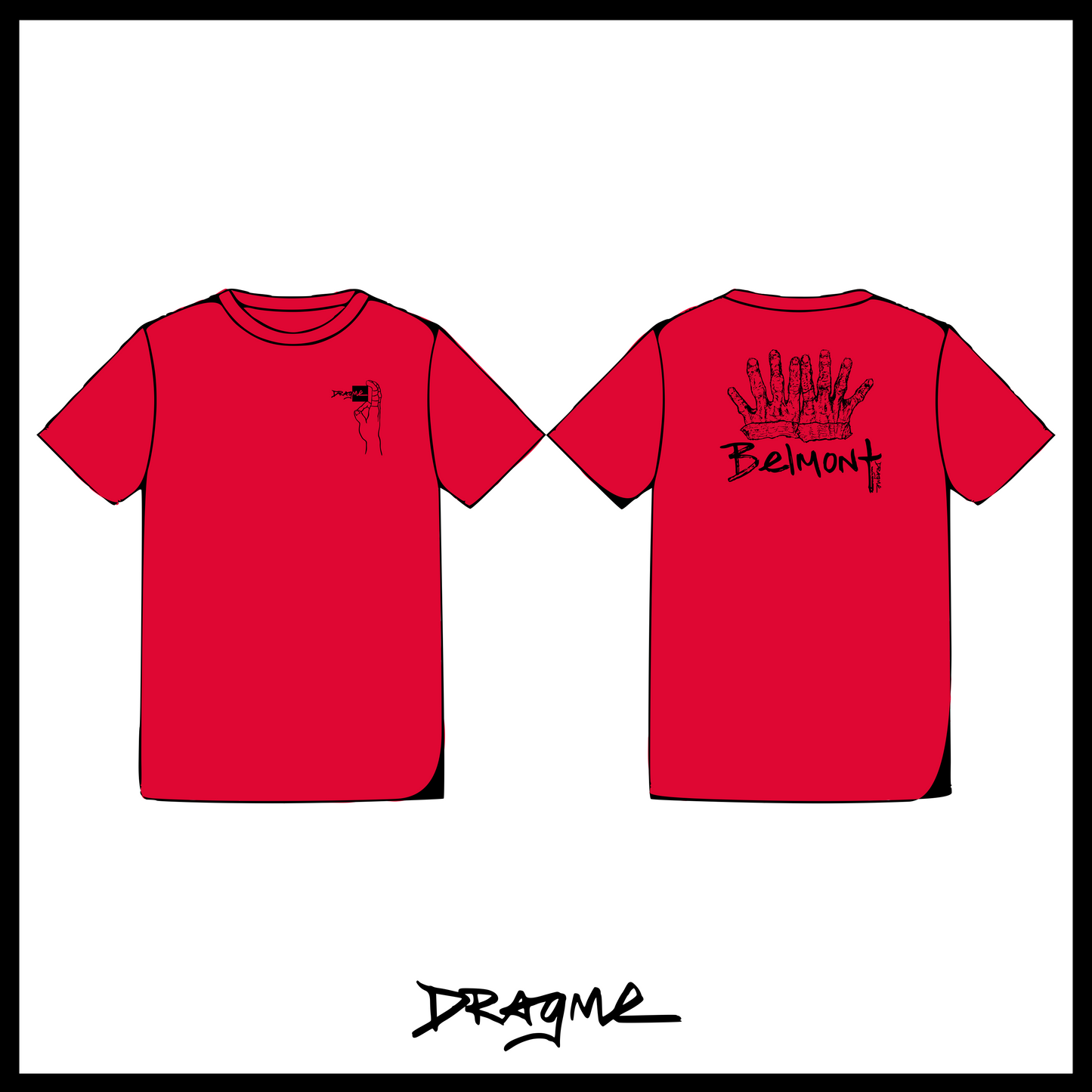 8te (Belmont) T-Shirt - Red