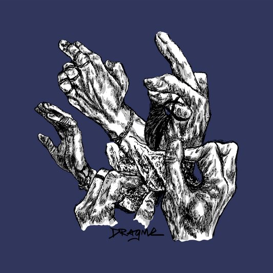 Aesthetic Tape T-Shirt - Midnight Blue