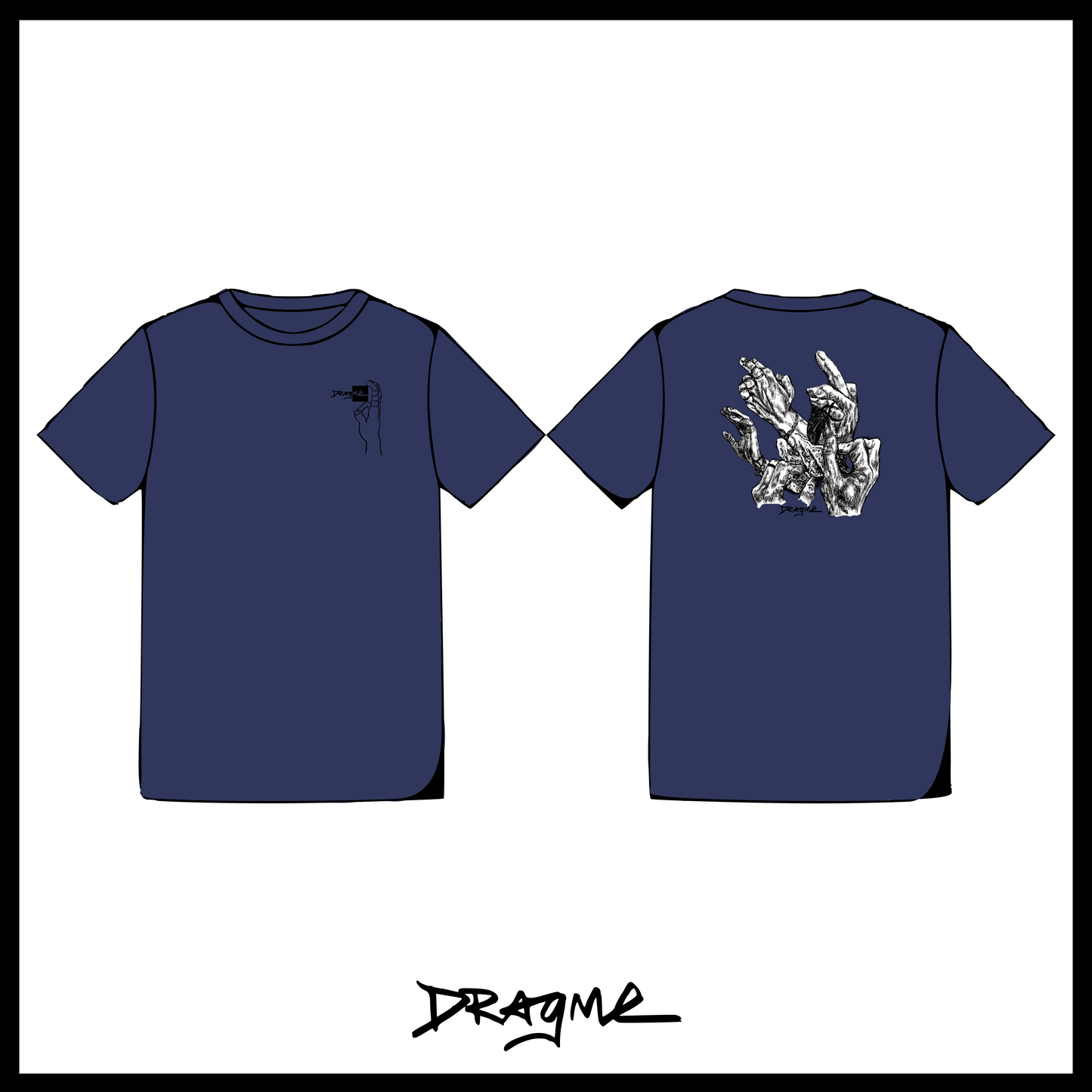 Aesthetic Tape T-Shirt - Midnight Blue