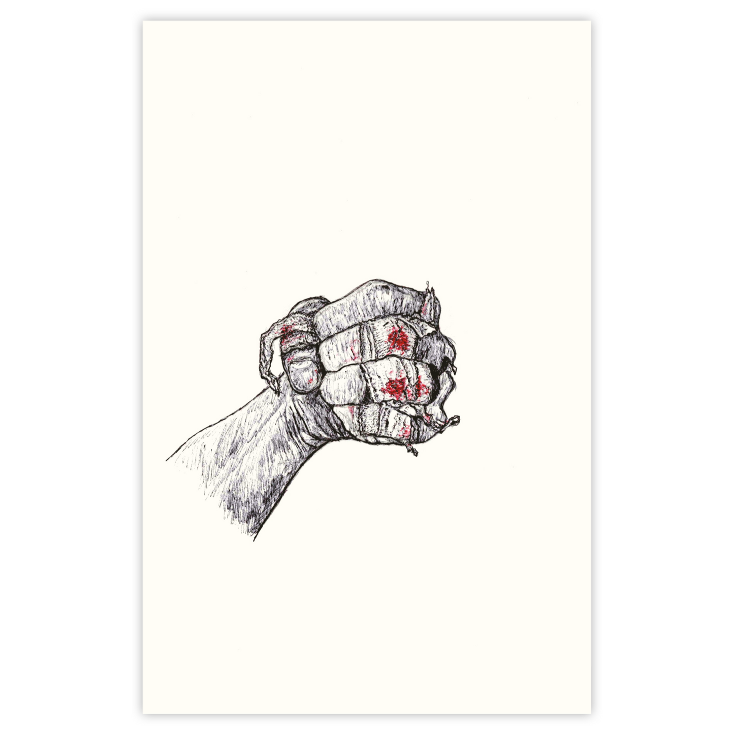 Bloody Knuckle - Paper Print