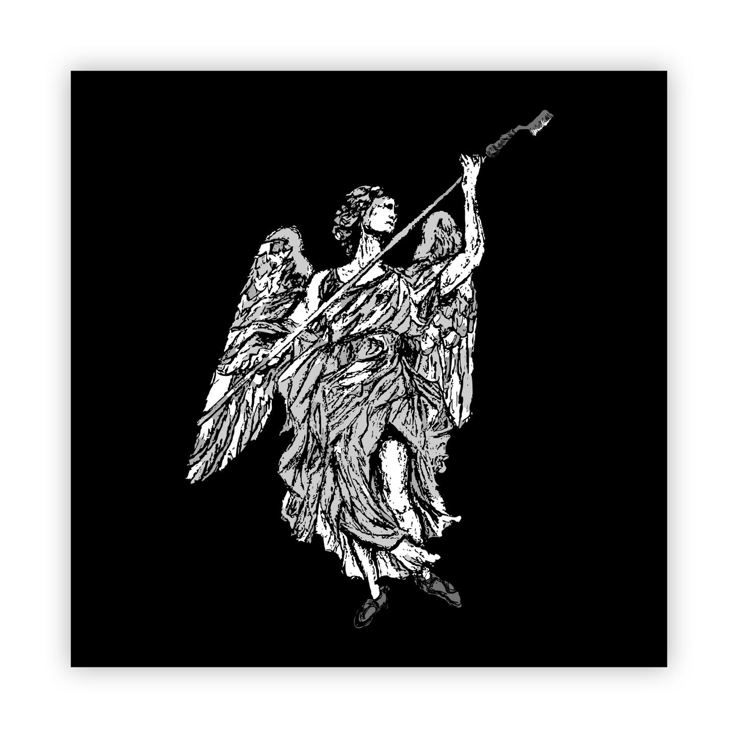 Brush Angel - Metal Print