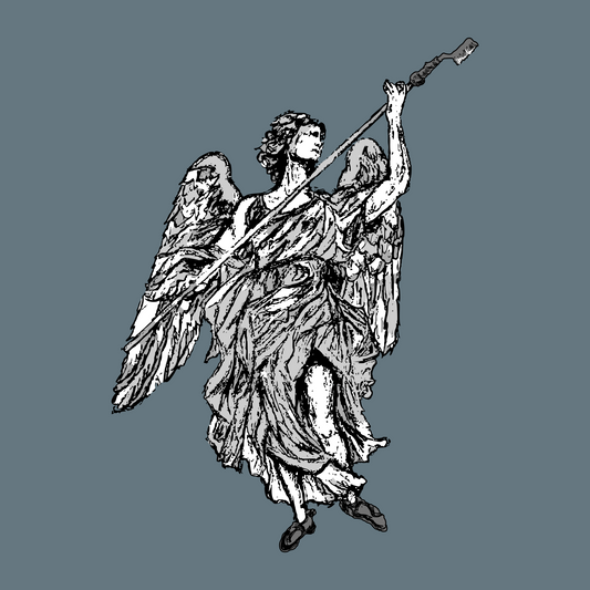 Brush Angel 02 Hoodie - Blue Magic