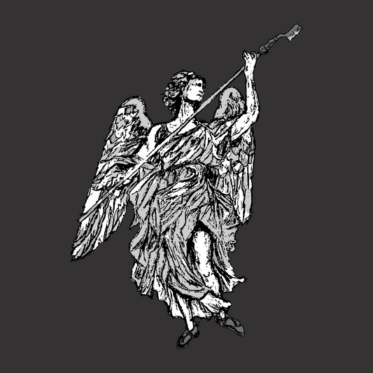 Brush Angel 02 Hoodie - Black