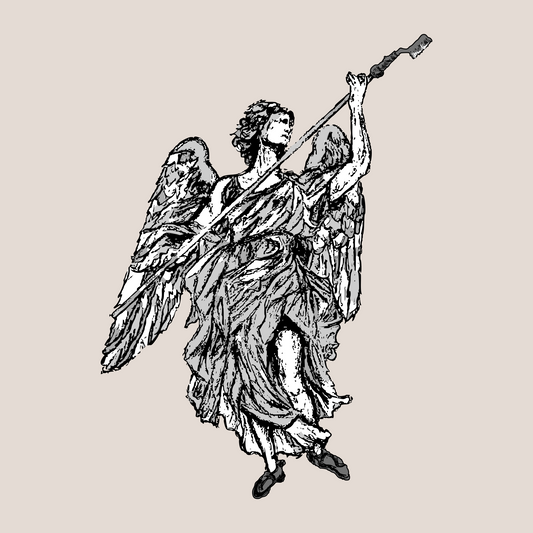 Brush Angel 02 Hoodie - Ivory