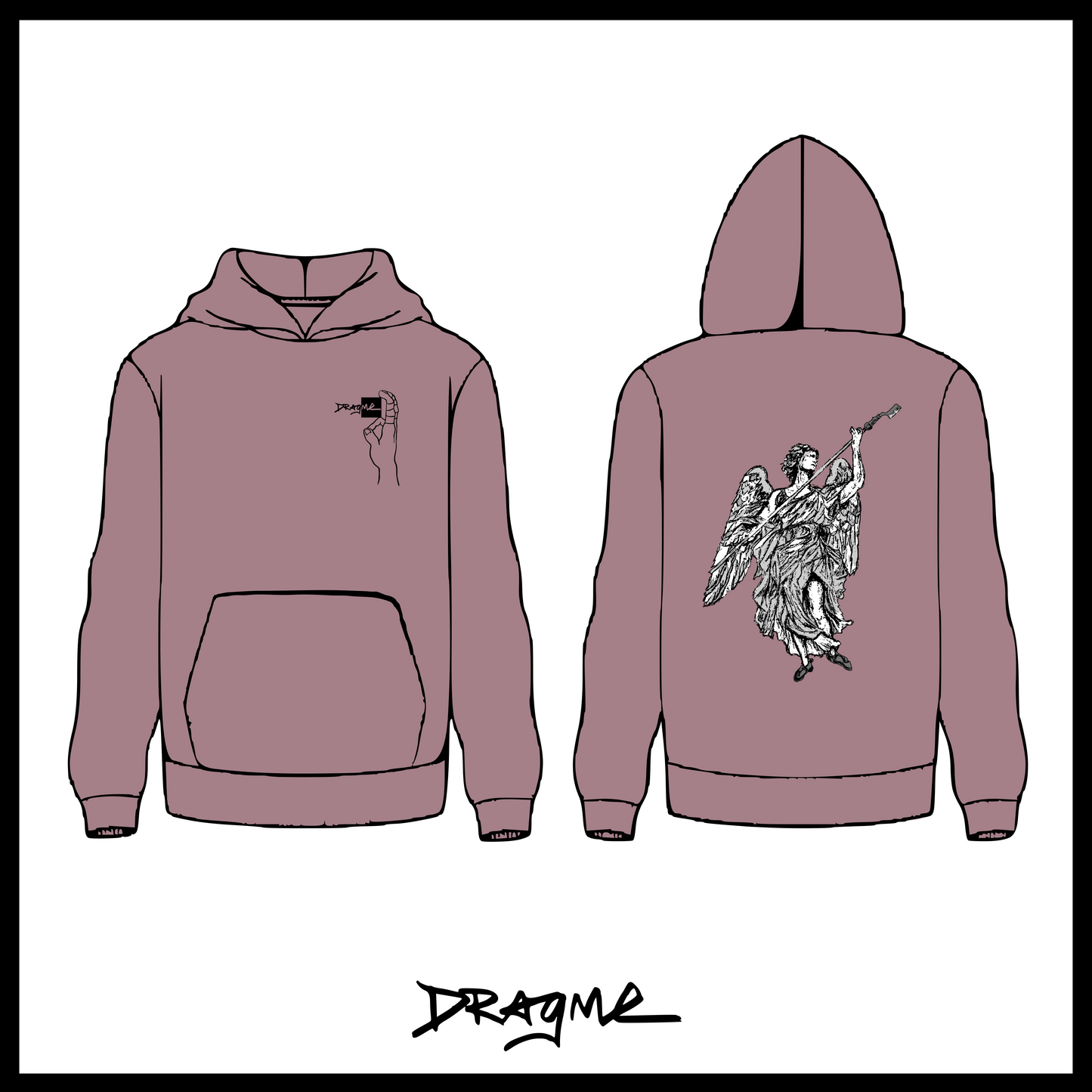 Brush Angel 02 Hoodie - Orchid