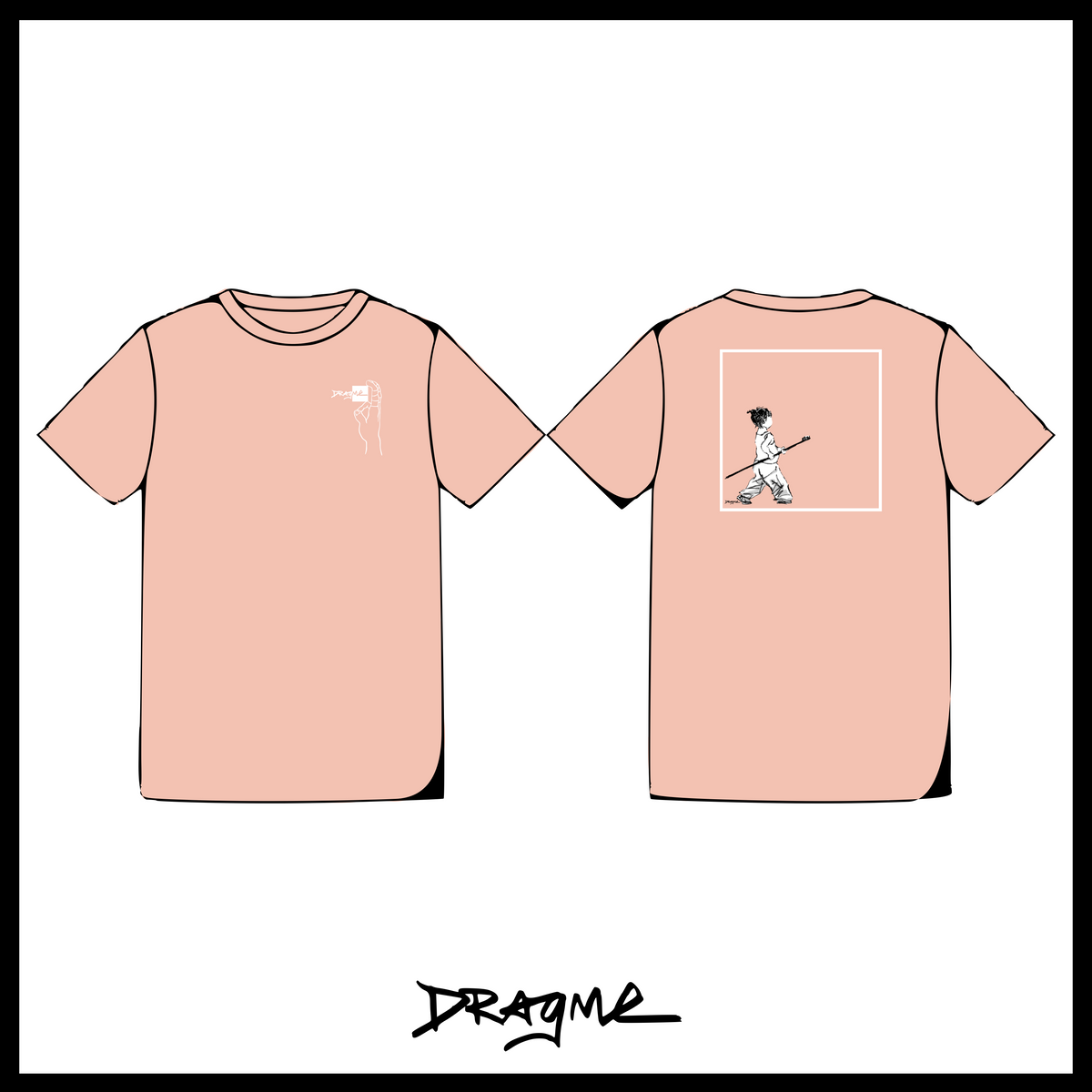 Brush Then Crush T-Shirt - Peachy