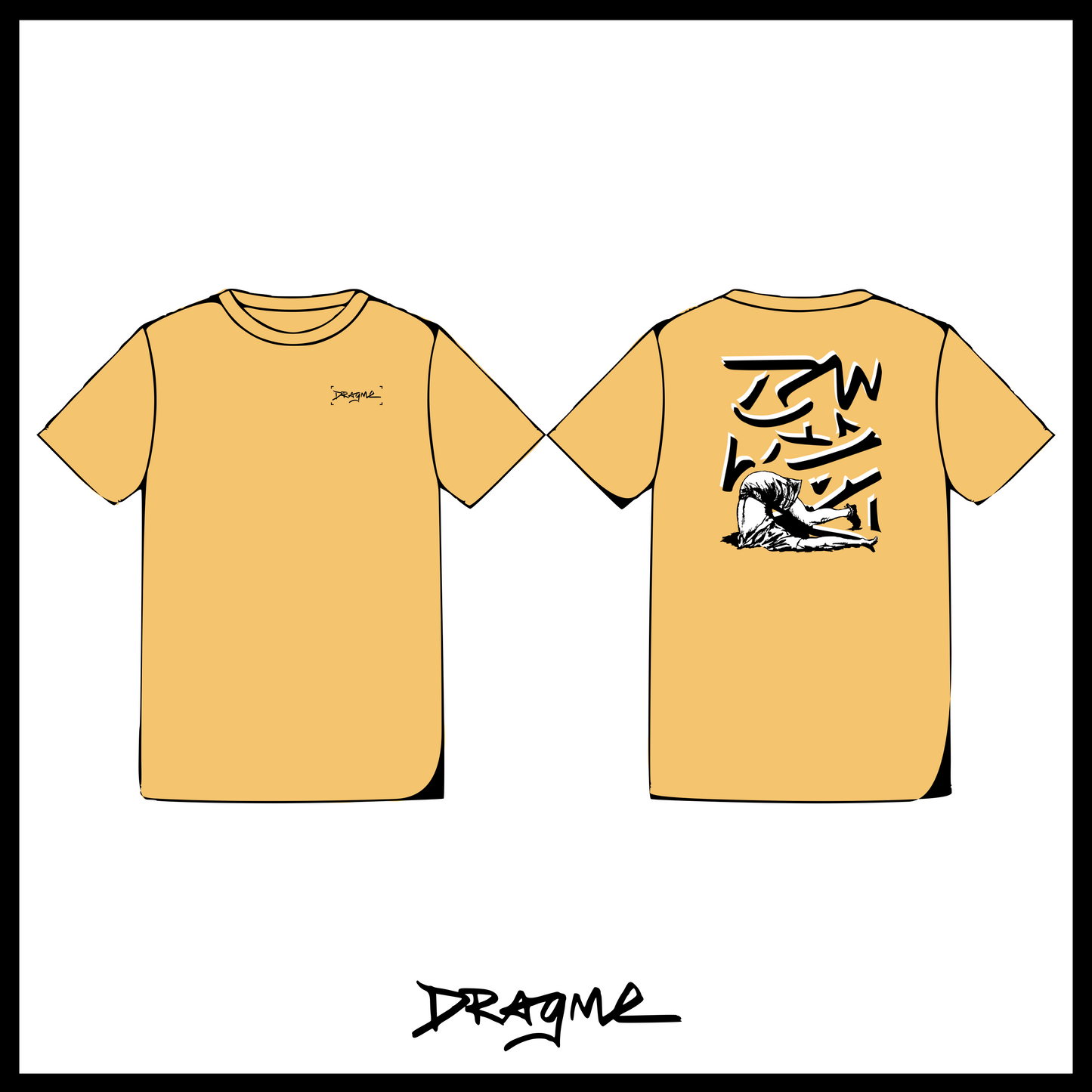 Butts Up T-Shirt (Stencil) - Mustard