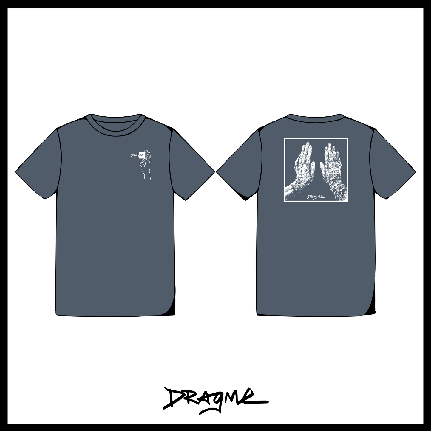 Crack Wrap T-Shirt - Denim