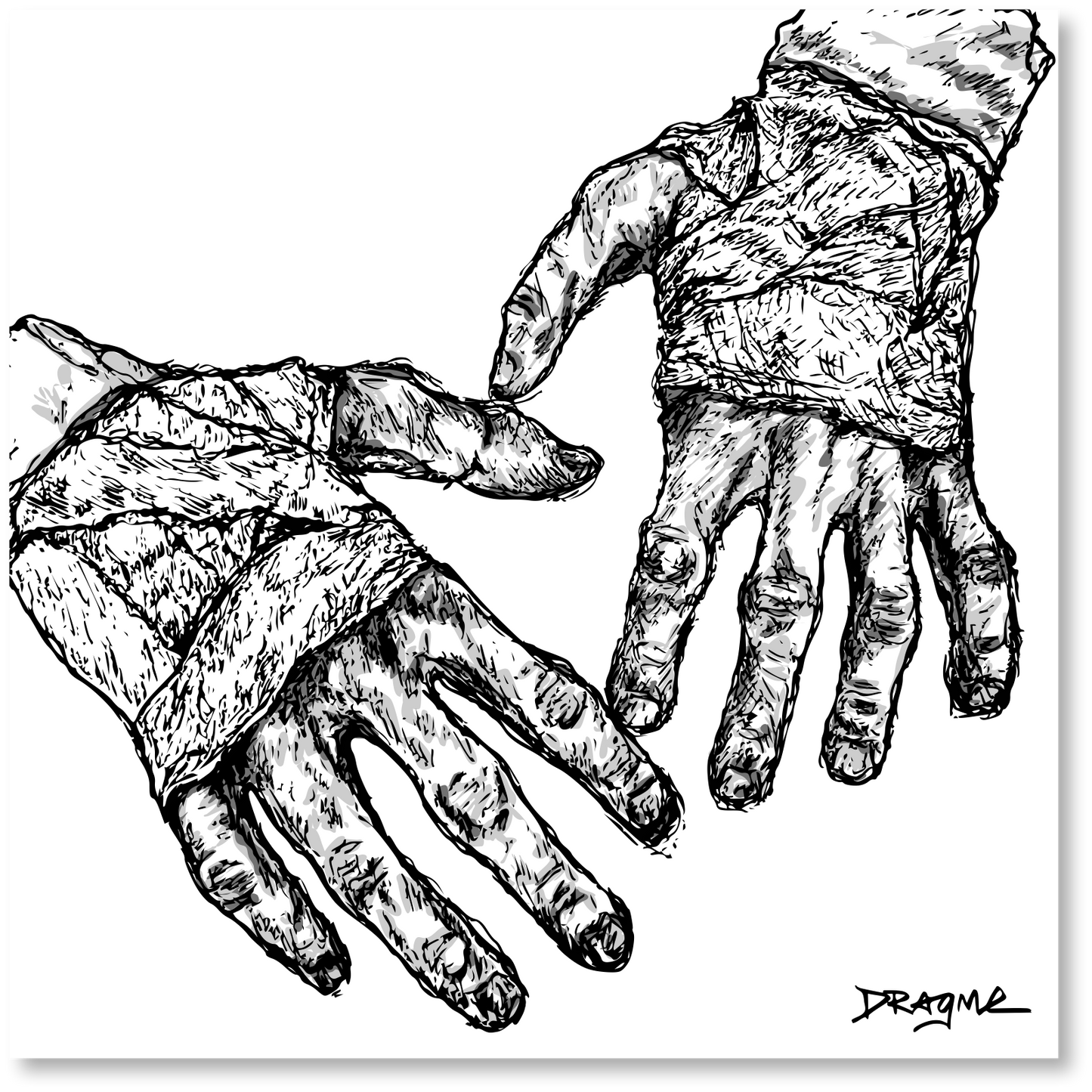 Hand Wrap - Metal Print