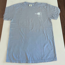 Load image into Gallery viewer, Spilled Chalk T-Shirt (Secret Stash) - Fluffy Blue - Size S
