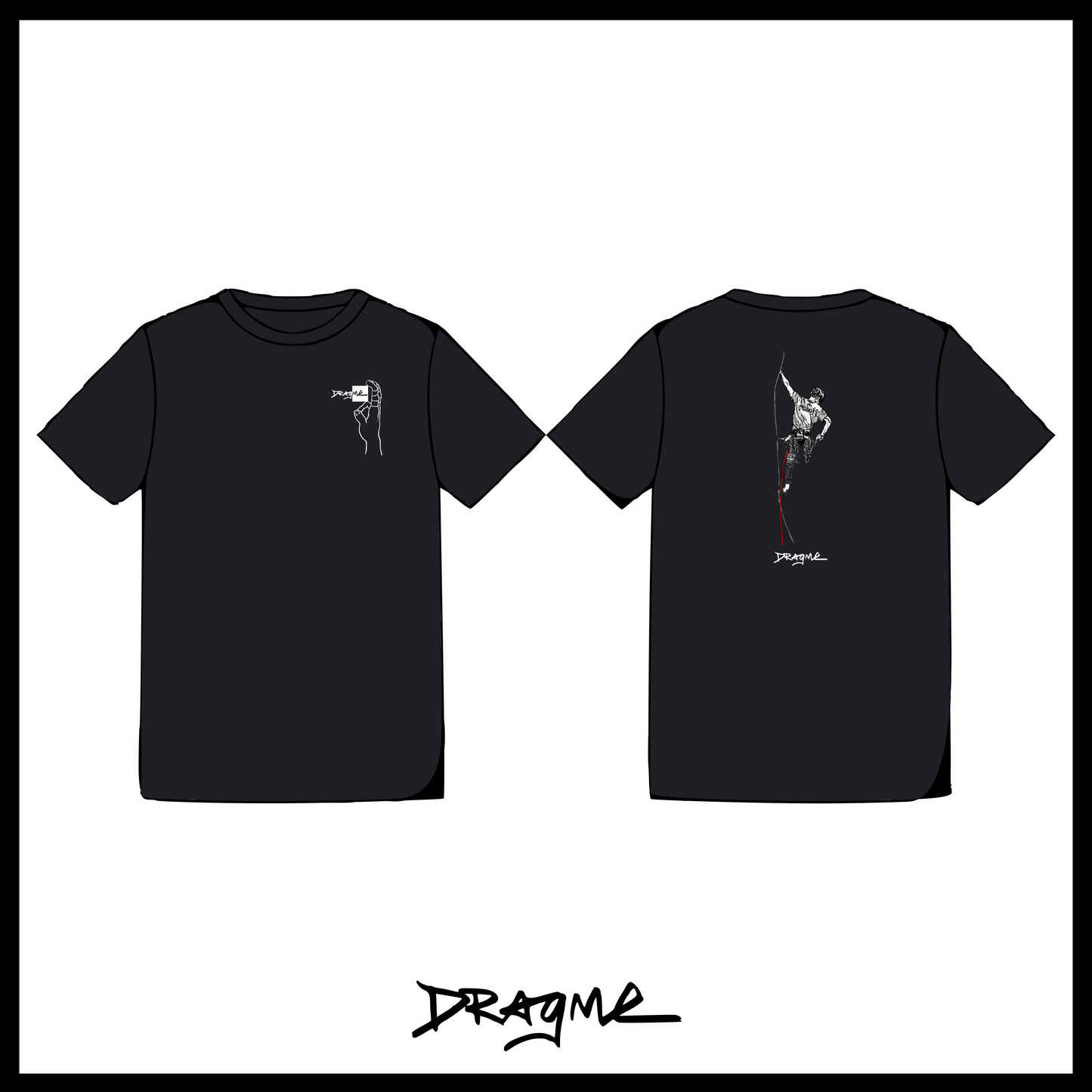 LD Climber T-Shirt - Smeared Black (made-to-order)